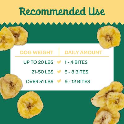 Banana Bites 100% All-Natural Limited Ingredient Dog Treats, 16-oz bag