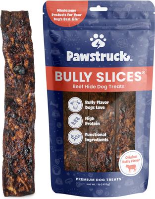 Rawhide Bully Slices Dog Treats, 1-lb bag