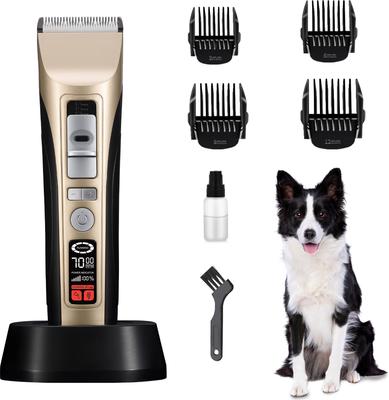 P950 Rechargeable Five-Level Speed Regulation Seat Pet Hair Grooming Clippers, Gold