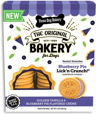 Blueberry Pie Lick'n Crunch Cookie Dog Treats, 13-oz box