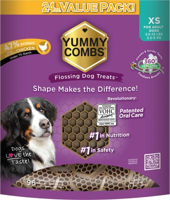 Galletas dentales para perros Chicken Flossing, extra pequeñas, 96 unidades