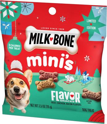 Holiday Flavor Snacks Mini Dog Treats, 2.5-oz bag