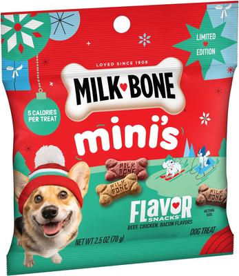 Holiday Flavor Snacks Mini Dog Treats, 2.5-oz bag