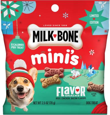 Holiday Flavor Snacks Mini Dog Treats, 2.5-oz bag