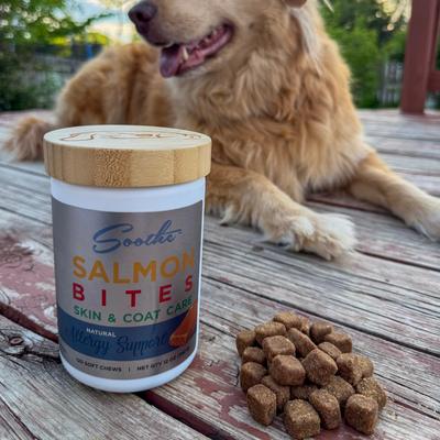 Soothe Salmon Bites Skin & Coat Supplement for Dogs, 120 count