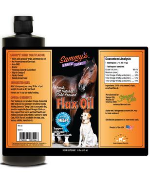 Flaxseed Oil Liquid Supplement for Dogs & Cats, 16-fl oz bottle