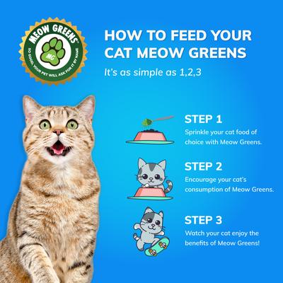 Meow Greens VitaSmart Cat Food Topper, 2.96-oz bag