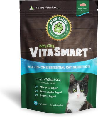 Meow Greens VitaSmart Cat Food Topper, 2.96-oz bag