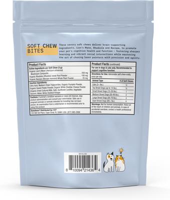 Brain Boost Bites Supplement for Dogs & Cats, 6.34-oz bag