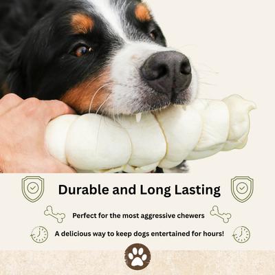 Buffalo Beef Cheek Rolls Dog Treat, 5 count, 5 - 6 inches