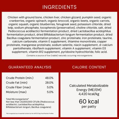 Chewy's Chicken Dinner Patties Freeze-Dried Raw Dog Food, 14-oz bag