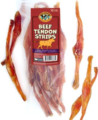 Beef Tendon Strips Natural Dog Chews, 7 to 10-in, 12 count