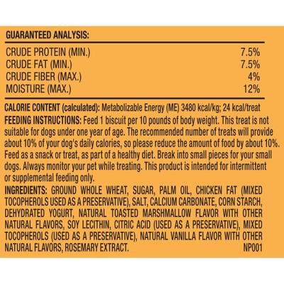 Dipped Toasted Marshmallow Flavored Dog Treats, 10-oz bag