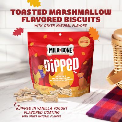 Dipped Toasted Marshmallow Flavored Dog Treats, 10-oz bag