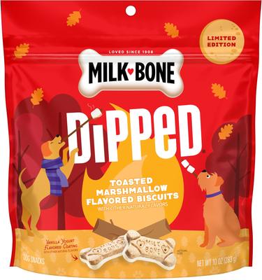 Dipped Toasted Marshmallow Flavored Dog Treats, 10-oz bag