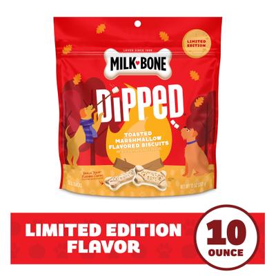 Dipped Toasted Marshmallow Flavored Dog Treats, 10-oz bag