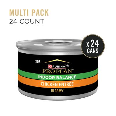 Hairball Control Indoor Grilled Chicken Entree in Gravy Wet Cat Food, 3-oz can, case of 24