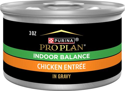 Hairball Control Indoor Grilled Chicken Entree in Gravy Wet Cat Food, 3-oz can, case of 24