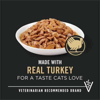 High Protein Indoor Grilled Turkey Entree in Gravy Wet Cat Food, 3-oz can, case of 24