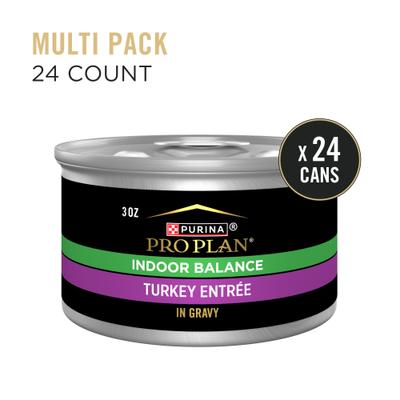 High Protein Indoor Grilled Turkey Entree in Gravy Wet Cat Food, 3-oz can, case of 24