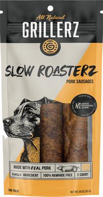 Slow Roasterz 6 Inch Pork Sausages Soft & Chewy Dog Treats, 2 count