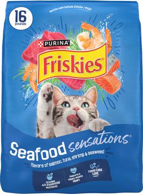 Comida seca para gatos Seafood Sensations, salmón, atún y camarones, bolsa de 30 lb
