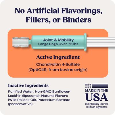 Liquid Joint & Mobility Supplement for Large Dogs, 0.54-fl oz