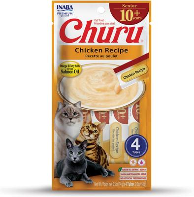 Churu for Senior 10+ Tuna Recipe Lickable Cat Treats, 0.5-oz tube, 24 count
