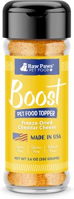 Boost - Queso liofilizado para comida para perros y gatos, botella de 3.6 oz