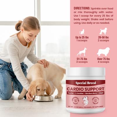 Cardio Support Powder Heart Supplement for Dogs, 3.14-oz jar