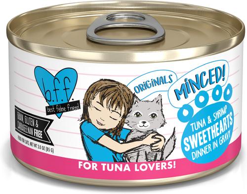 Tuna & Shrimp Sweethearts Dinner in Gravy Canned Cat Food, 3-oz, case of 24