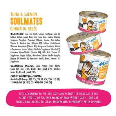 Tuna & Salmon Soulmates Dinner in Gelee Canned Cat Food, 3-oz, case of 24