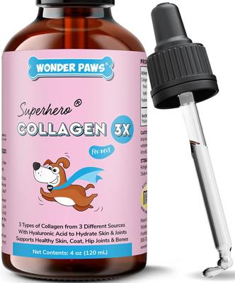 Superhero Collagen 3X Liquid Supplement for Dogs, 4-fl oz bottle