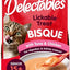 Delectables Bisque Senior 15 premios para lamer con atún y pollo para gatos, 1.4 oz, caja de 72