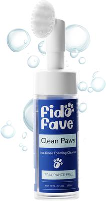Limpiador espumoso para patas de perro sin enjuague con limoncillo y salvia, botella de 5 onzas líquidas