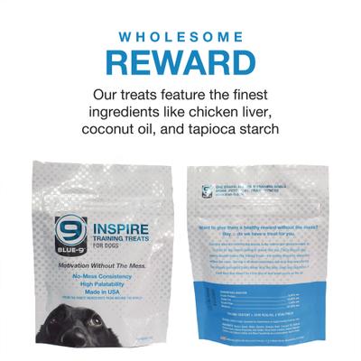 Pet Products Inspire Dog Training Treats & Pouch, 4-oz bag