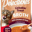 Delicias para lamer Delectables, caldos sabrosos de pollo y verduras, premios para lamer sin cereales para gatos, bolsa de 1.4 oz, paquete de 12