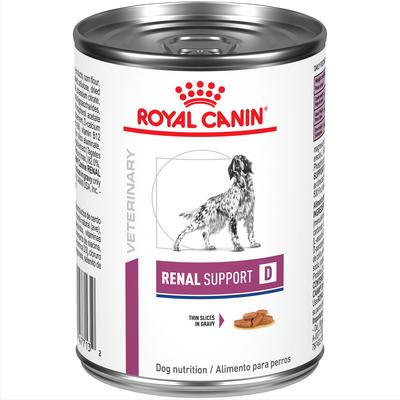 Alimento enlatado para perros Adult Renal Support D Thin Slices in Gravy, 13 oz, caja de 24