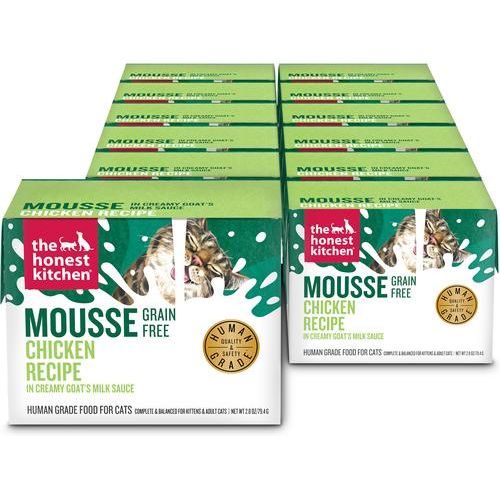 Turkey, Chicken & Duck Mousse in Goat's Milk Grain-Free Pate Wet Cat Food, 2.8-oz box, case of 12