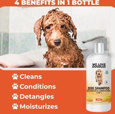 4-in-1 Dog Shampoo, Mango Scent, 16-fl oz bottle