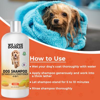 4-in-1 Dog Shampoo, Mango Scent, 16-fl oz bottle