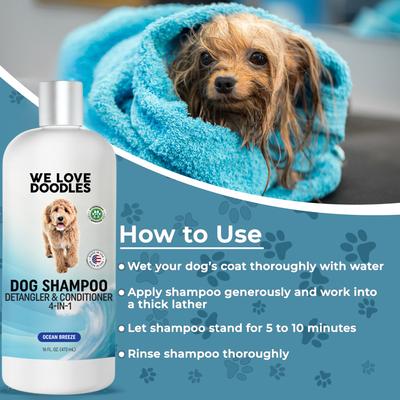 4-in-1 Dog Shampoo Ocean Breeze Scent, 16-fl oz bottle
