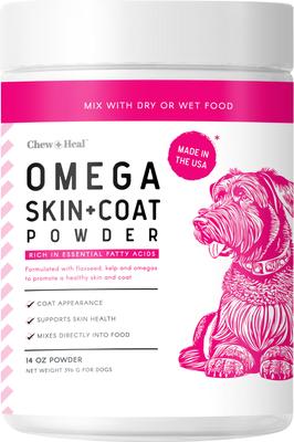 Omega Skin + Coat with Flaxseed, Kelp & Omegas Powder Supplement for Dogs, 14-oz jar