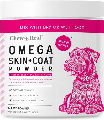 Omega Skin + Coat with Flaxseed, Kelp & Omegas Powder Supplement for Dogs, 14-oz jar