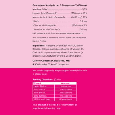 Omega Skin + Coat with Flaxseed, Kelp & Omegas Powder Supplement for Dogs, 14-oz jar