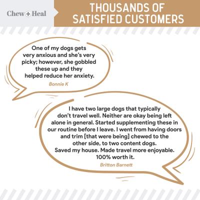 Anxiety + Stress Peanut Butter Flavored Soft Chew Calming Supplement for Dogs, 30 count