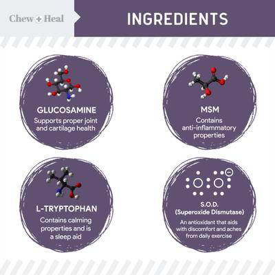 Senior Mobility + Vitality Hip & Joint & Mood Support Chewable Tablets Supplement for Dogs, 120 count