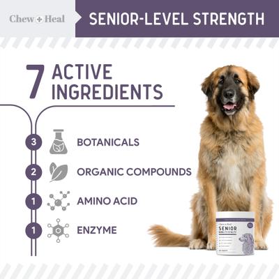 Senior Mobility + Vitality Hip & Joint & Mood Support Chewable Tablets Supplement for Dogs, 120 count
