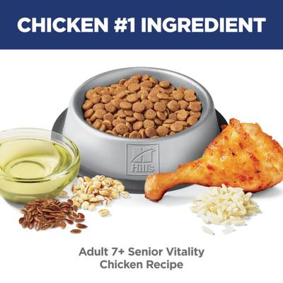 Bundle: Hill's Science Diet 7+ Senior Vitality Chicken Recipe, 6-lb bag + Perfect Weight Chicken Recipe Dry Cat Food, 7-lb bag