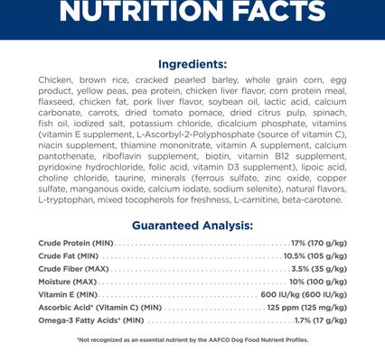 Adult 7+ Senior Vitality Chicken Recipe Dry Dog Food, 12.5-lb bag